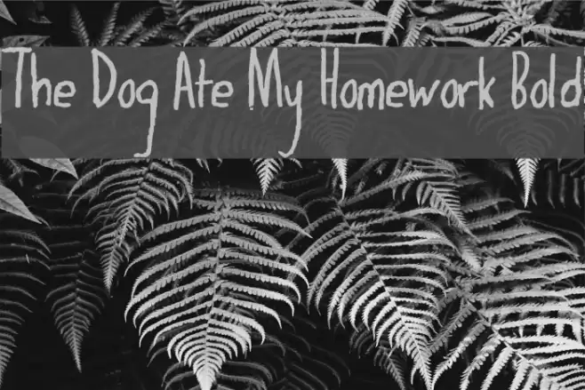 The Dog Ate My Homework Bold Fuentes examples