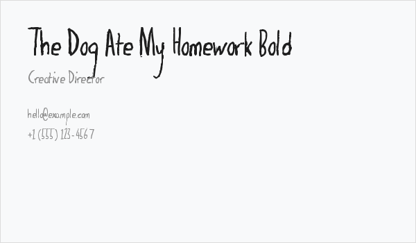 The Dog Ate My Homework Bold Business Card