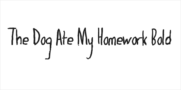 The Dog Ate My Homework Bold Logo