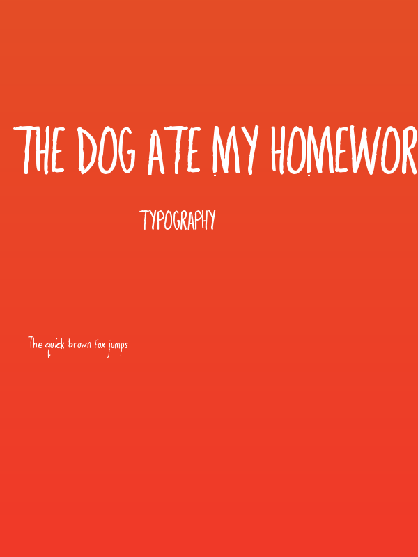 The Dog Ate My Homework Bold Poster