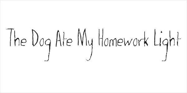 The Dog Ate My Homework Light Logo