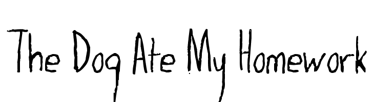 The Dog Ate My Homework Font