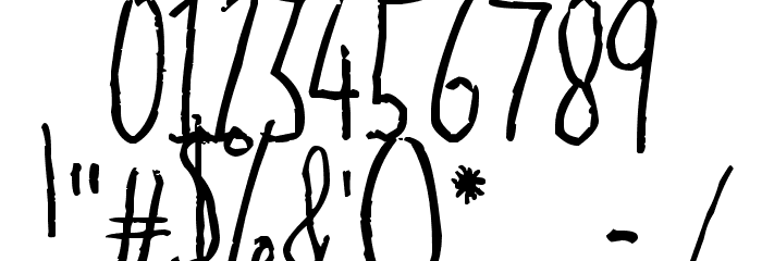 The Dog Ate My Homework Font OTHER CHARS