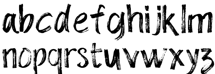 The Dolbak Brush Font LOWERCASE