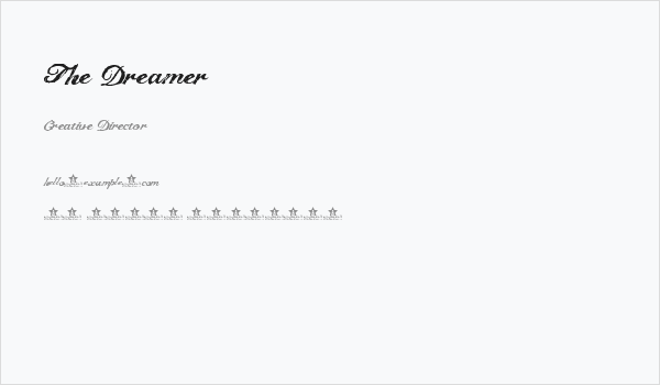 The Dreamer Business Card