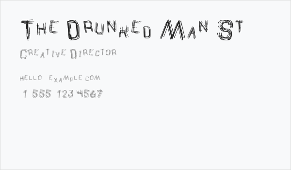 The Drunked Man St Business Card