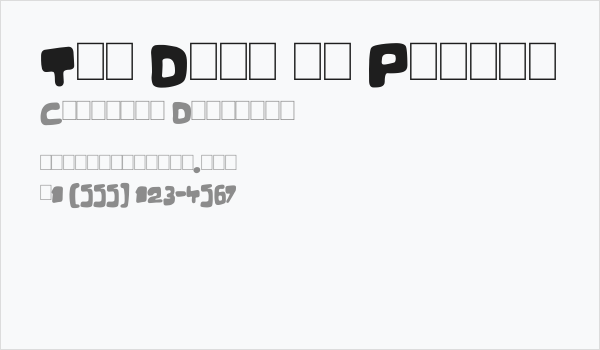 The Duke of Prunes Business Card