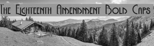 The Eighteenth Amendment Bold Caps Font examples