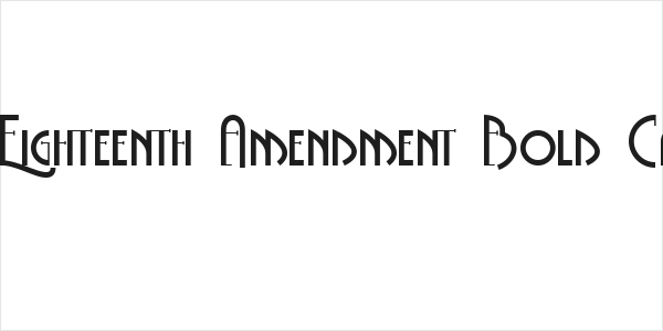The Eighteenth Amendment Bold Caps Logo