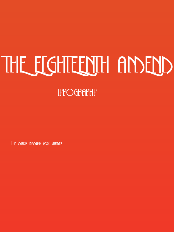 The Eighteenth Amendment Bold Caps Poster