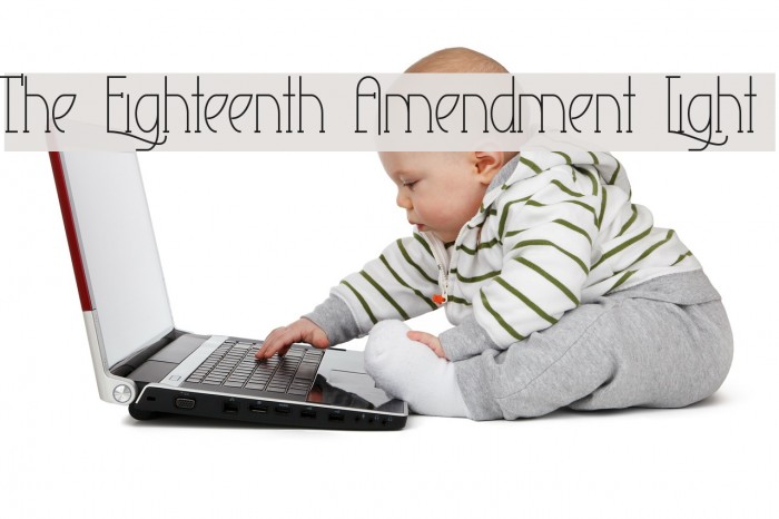 The Eighteenth Amendment Light Font examples
