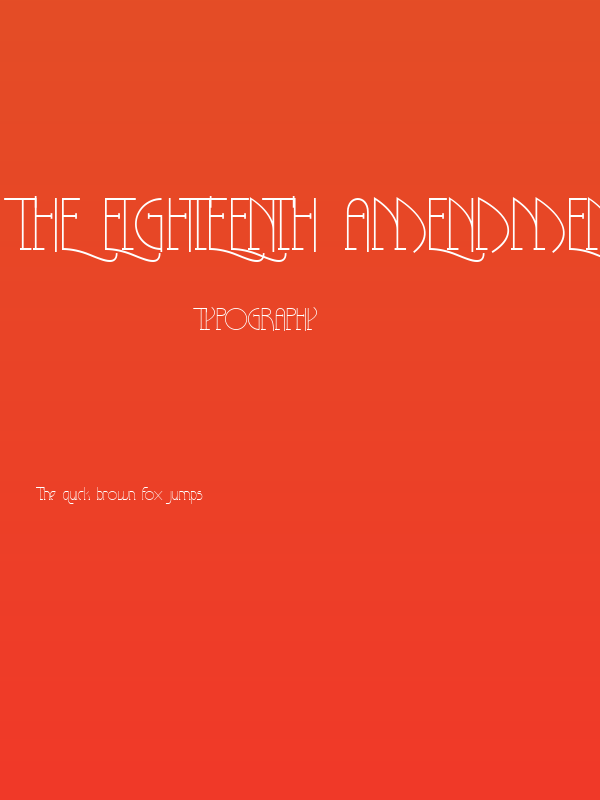 The Eighteenth Amendment Light Poster