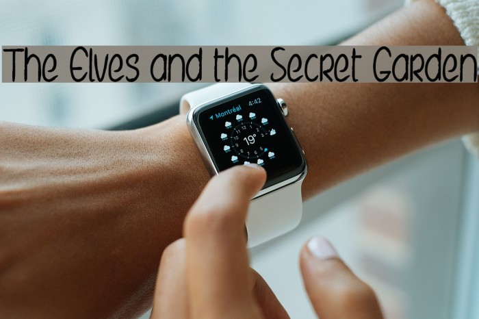 The Elves and the Secret Garden Font examples