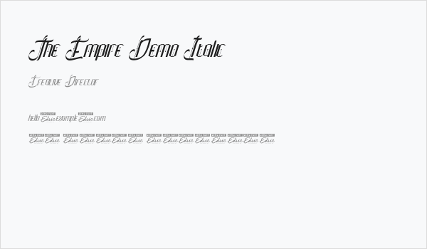 The Empire Demo Italic Business Card