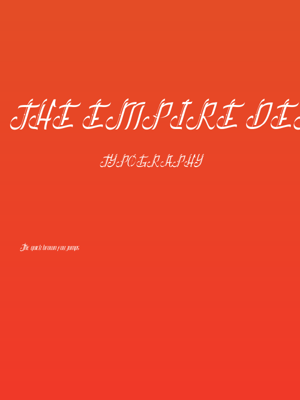 The Empire Demo Italic Poster
