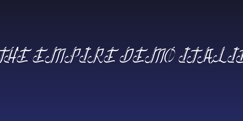 The Empire Demo Italic Social Header
