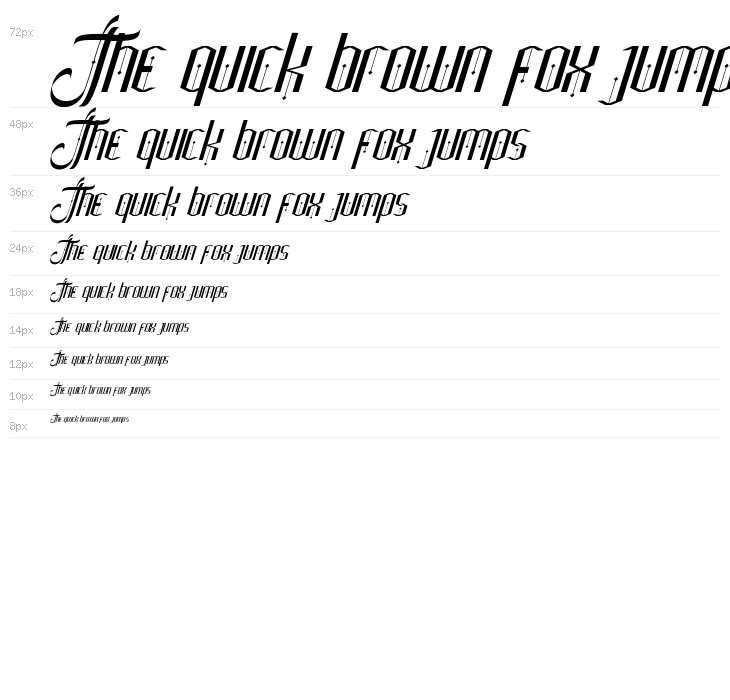 The Empire Demo Italic Waterfall