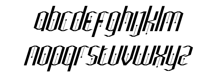 The Empire Demo Italic Font LOWERCASE
