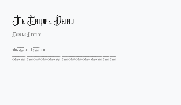 The Empire Demo Business Card