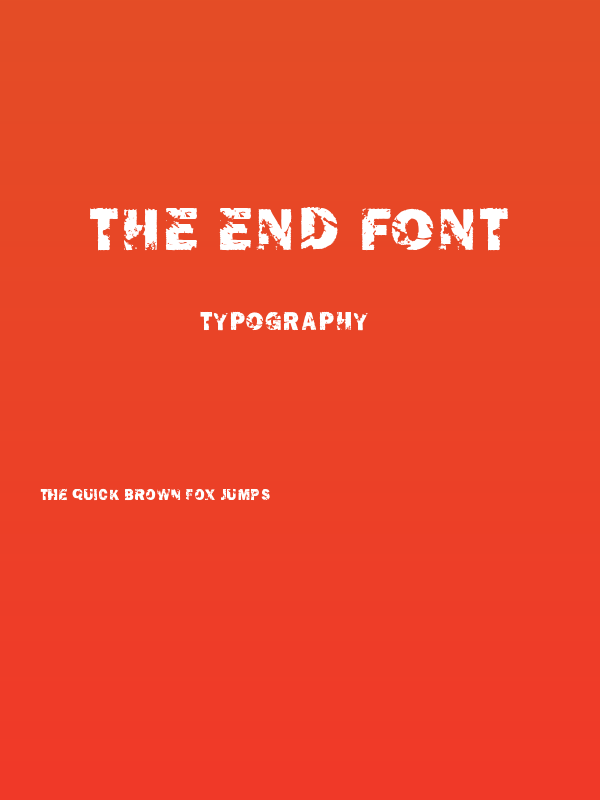 The End Font Poster