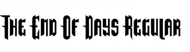 The End Of Days Regular  नि: शुल्क फ़ॉन्ट्स डाउनलोड
