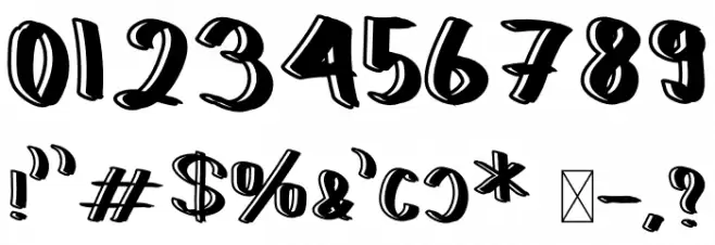 The End Font OTHER CHARS