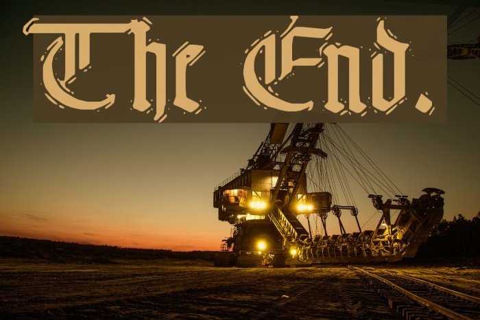 The End. Font examples