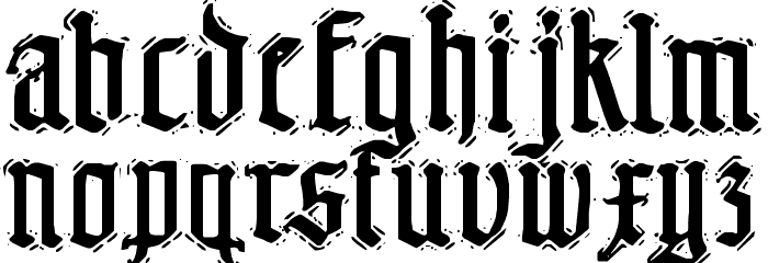The End. Font LOWERCASE