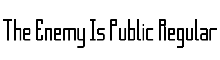 The Enemy Is Public Regular  Descarca Fonturi Gratis