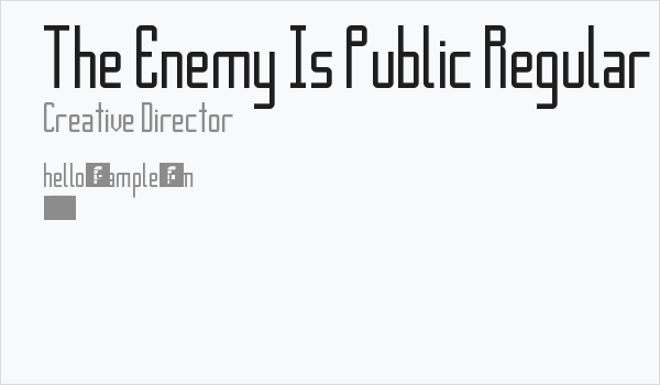 The Enemy Is Public Regular Business Card