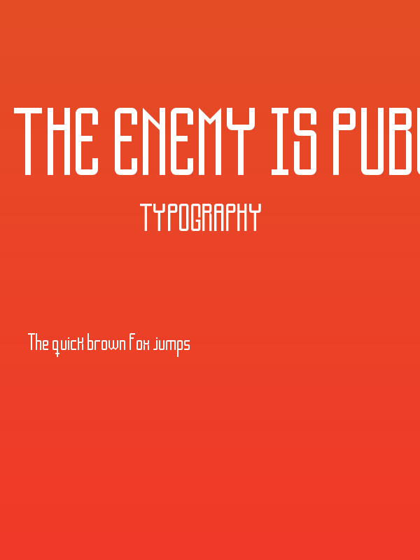 The Enemy Is Public Regular Poster