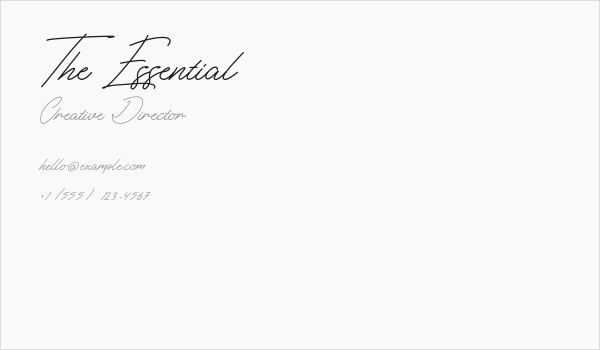 The Essential Business Card