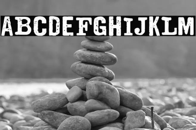 The Estampada Font examples