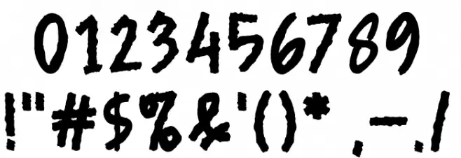 The Ever Awkward Font OTHER CHARS