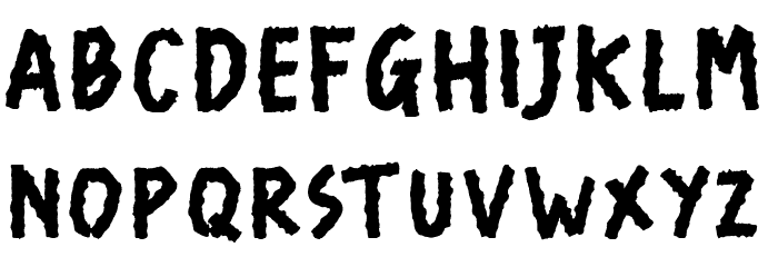 The Ever Awkward Font LOWERCASE
