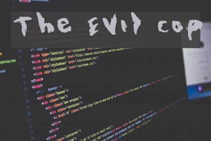 The Evil Cop Font examples