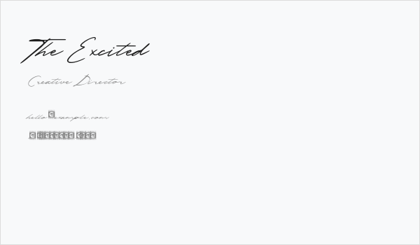 The Excited Business Card