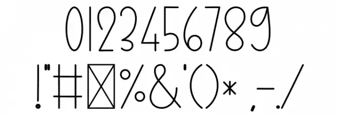 The Family Home Font OTHER CHARS