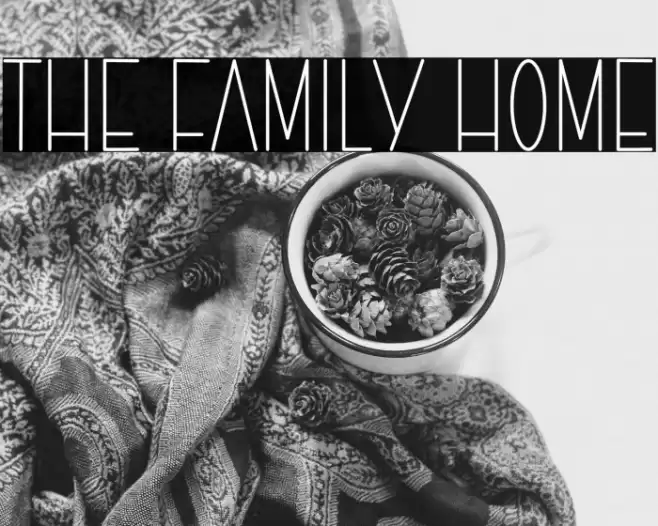 The Family Home Font examples
