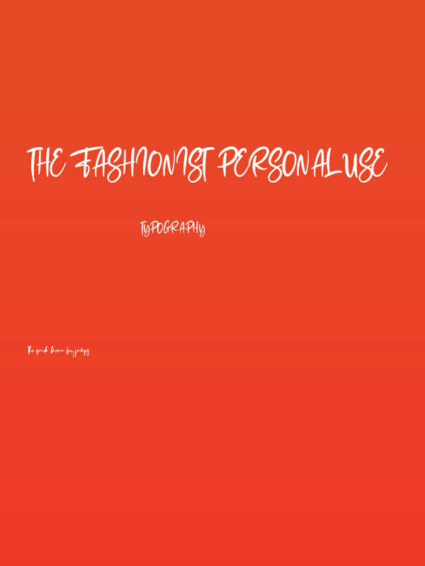 The Fashionist Personal Use Poster