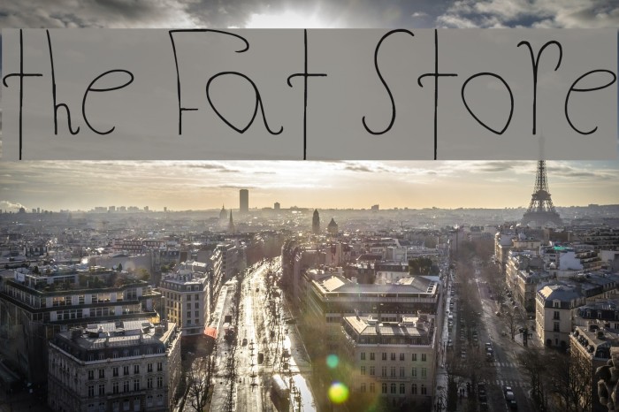 The Fat Store Font examples