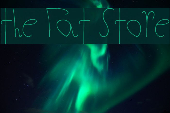 The Fat Store Font examples
