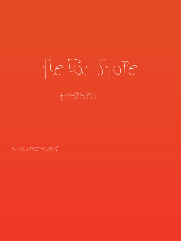 The Fat Store Poster