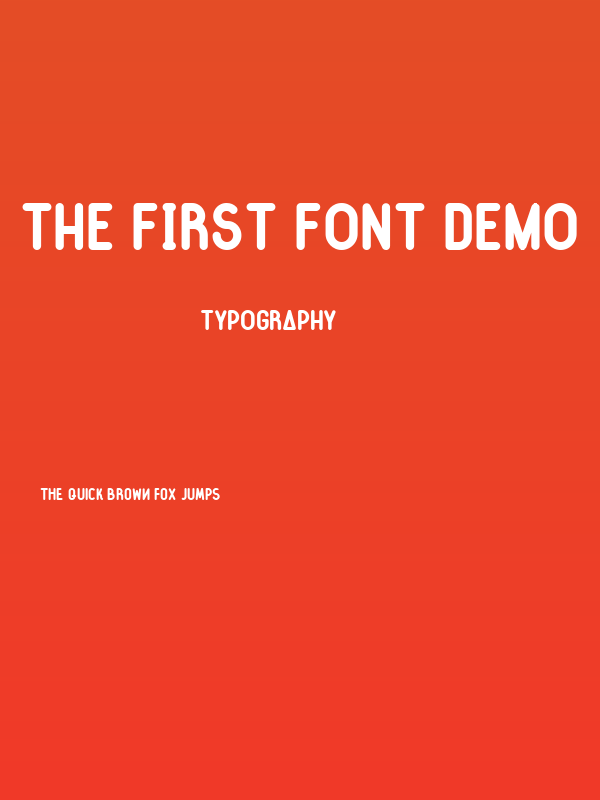 The First Font DEMO Poster