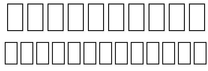 The First II Font OTHER CHARS