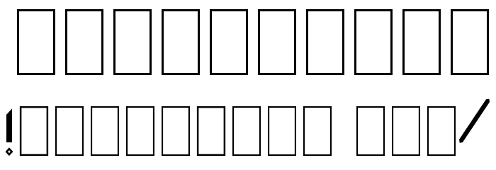 The First Font OTHER CHARS