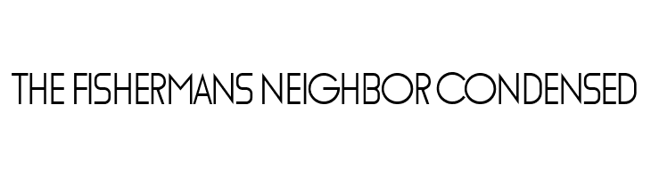 The Fishermans Neighbor Condensed  Frei Schriftart Herunterladen