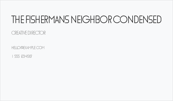 The Fishermans Neighbor Condensed Business Card