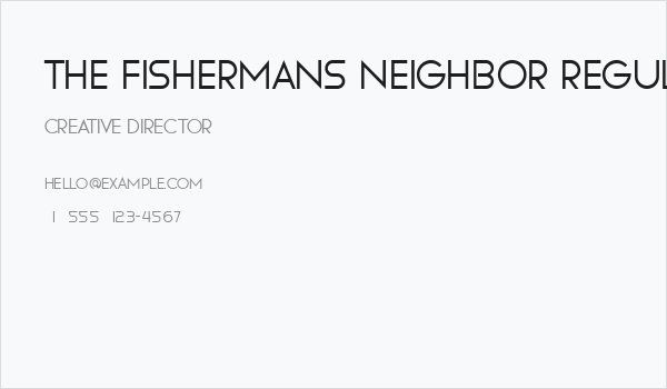 The Fishermans Neighbor Regular Business Card