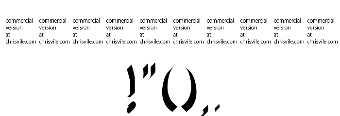 The FiveOneTwo Font OTHER CHARS